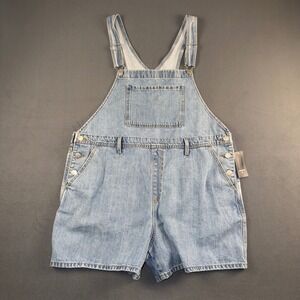 Parke x Target Denim Shortalls Light Wash Jean Short Overalls XXL Plus Size